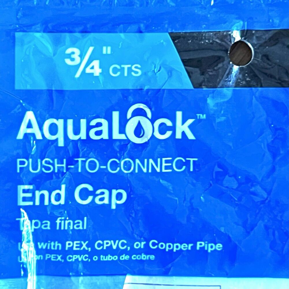 Watts AquaLock~Push to Connect~Plumbing Fittings (End Cap or Reducing Coupling)